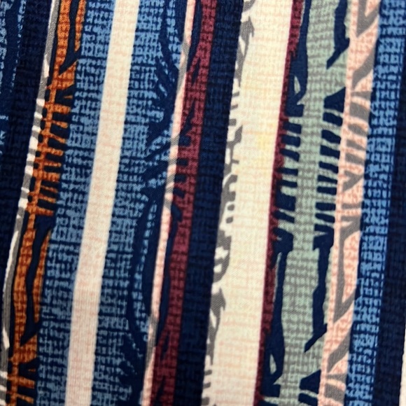 BCBGeneration Striped Midi Dress Draped Pockets Sleeveless V-neck Pull-on Sz. L - Picture 15 of 15